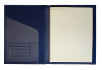 blue leather journal