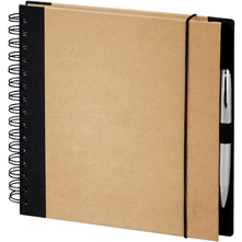square recycled wirebound journal with elastic closure